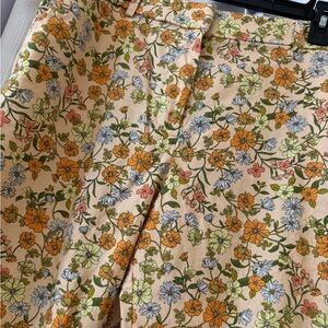 Loft floral wide leg pants